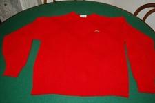 Lacoste, men's sweater, red, 51 wool 49 acrylic, size 4, used