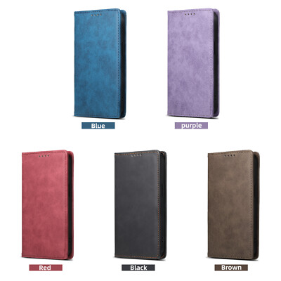 Plain Business Magnet Flip Leather  Cell Phones Case Credit Card Holder