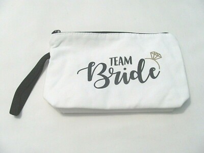 NEW ''TEAM BRIDE'' WHITE MAKEUP BAG