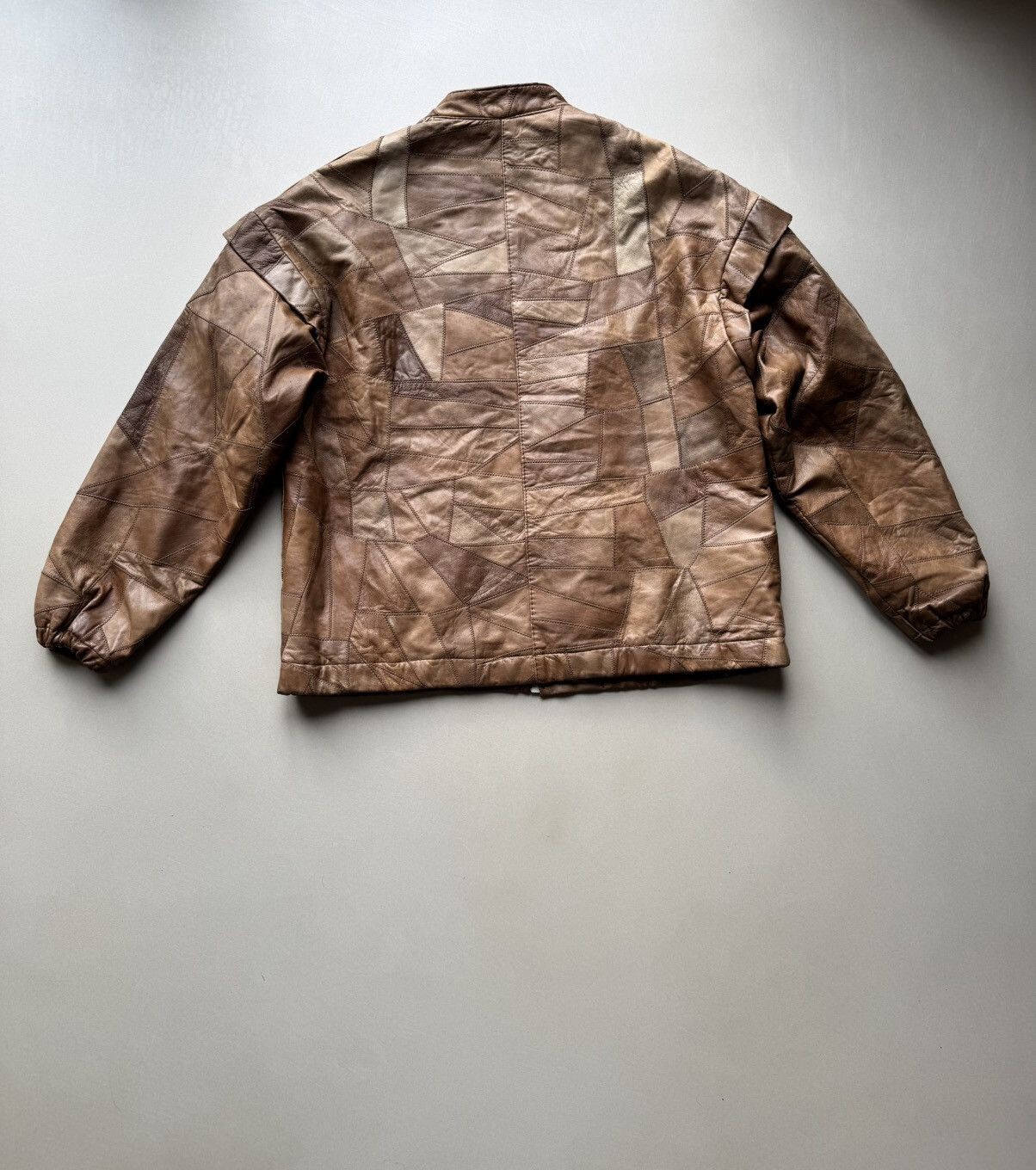 Vintage 90’s Patchwork Leather Jacket Margiela vi… - image 2