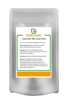 500g | L-Lysin Pulver | Aminosäure | Lysin HCL | Lysine | 100% rein 