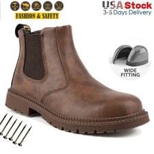 Mens Work Boots Indestructible Shoes Steel-toe shoes Waterproof Safety Shoes