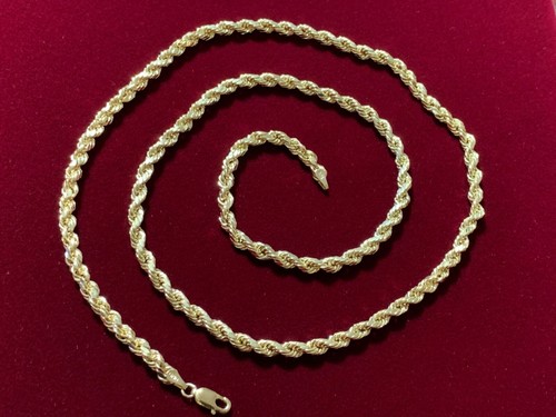 10k solid Gold Rope Chain 3mm 22 