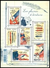 2016 France Block F5098** Bf Writing Pens, France 2016 Sheet MNH