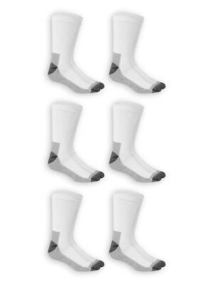 Fruit of the Loom Men's Work Gear Crew Socks 6 Pairs | 6-12 | 12-15 ...