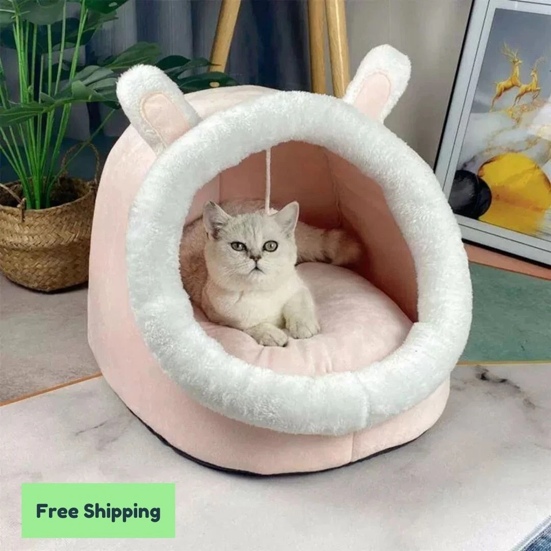Cat Igloo Bed – Cozy & Warm Cave for Cats and Small Pets