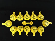 12X BLITZ Yellow Spout Caps for gas can spouts 900302 900092 900094 - FREE Vent!
