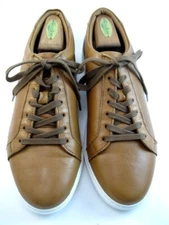 Allen Edmonds "COURTSIDE" Low-Top Leather Dress Sneakers 10.5 D  Walnut(267N)