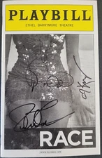 RACE PLAYBILL Mag Feb 2010 AUTOGRAPHED by JAMES SPADER! KERRY WASHINGTON+2 MORE!
