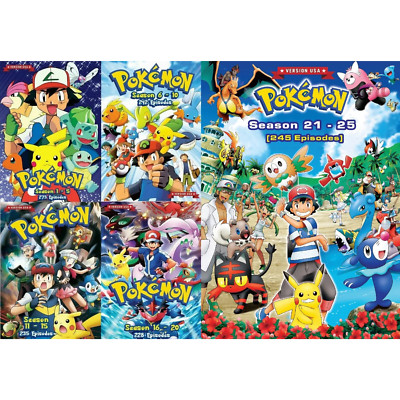 Pokemon DVD Complete Series (Season 1-25) English Version All Region FAST SHIP