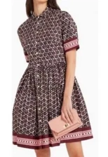 KATE SPADE New York Tile Fit & Flare Shirt Dress Sz 0