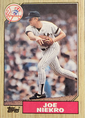 1987 Topps -Copyright outside right border #344 Joe Nieko & Yellow Bleed Through