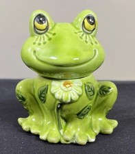 Vintage Green Frog Figurine 