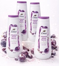 4 Dove Beauty Holiday Treat Limited Edition Frosted Plum Berry Body Wash 20 oz