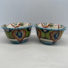 Bocca Espana 6" Diameter Cereal Soup Bowl Ceramic Set Of 2