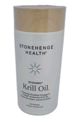 Stonehenge Health Dynamic Krill Oil Supplement 60 softgels exp: 04/2028 