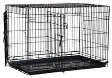 PRECISION PET PRODUCTS TWO DOOR GREAT CRATE WIRE DOG CRATE - MULTI/BLACK