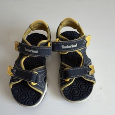 Timberland Unisex Kids Strappy Sandals Navy Yellow US 7 Model 2484A Synthetic