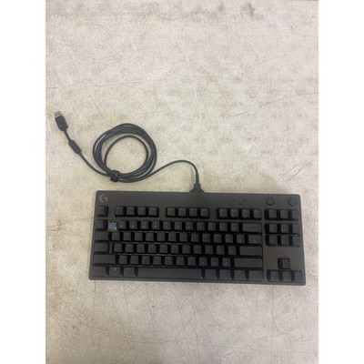 Logitech Pro Tenkeyless Gaming Keyboard Wired Color Changing, Black, Missing Key