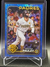 Graham Pauley 2024 Topps Blue Holo Foil #124/999 (RC) - San Diego Padres