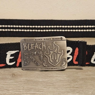 Vintage 2005 Anime Bleach Black Canvas Belt Made in Japan Bandai