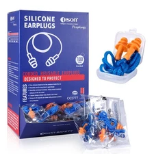32dB Silicone Ear Plugs - 100 Pairs for Hearing Protection, Noise Reduction