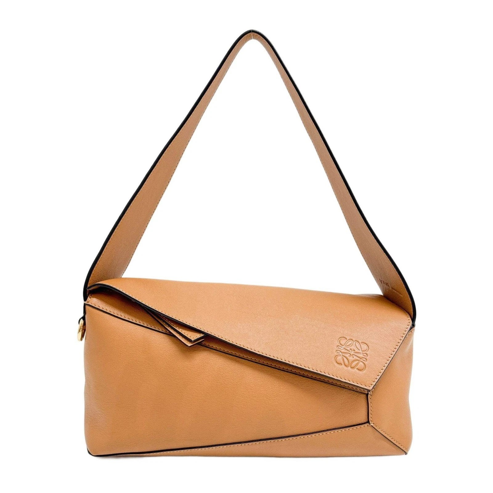 Loewe — LOEWE Puzzle Brown Leather Shoulder Bag