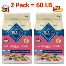 60 LB/ 2 Pack -Blue Buffalo Life Protection Formula Adult Dry Dog Food - Salmon