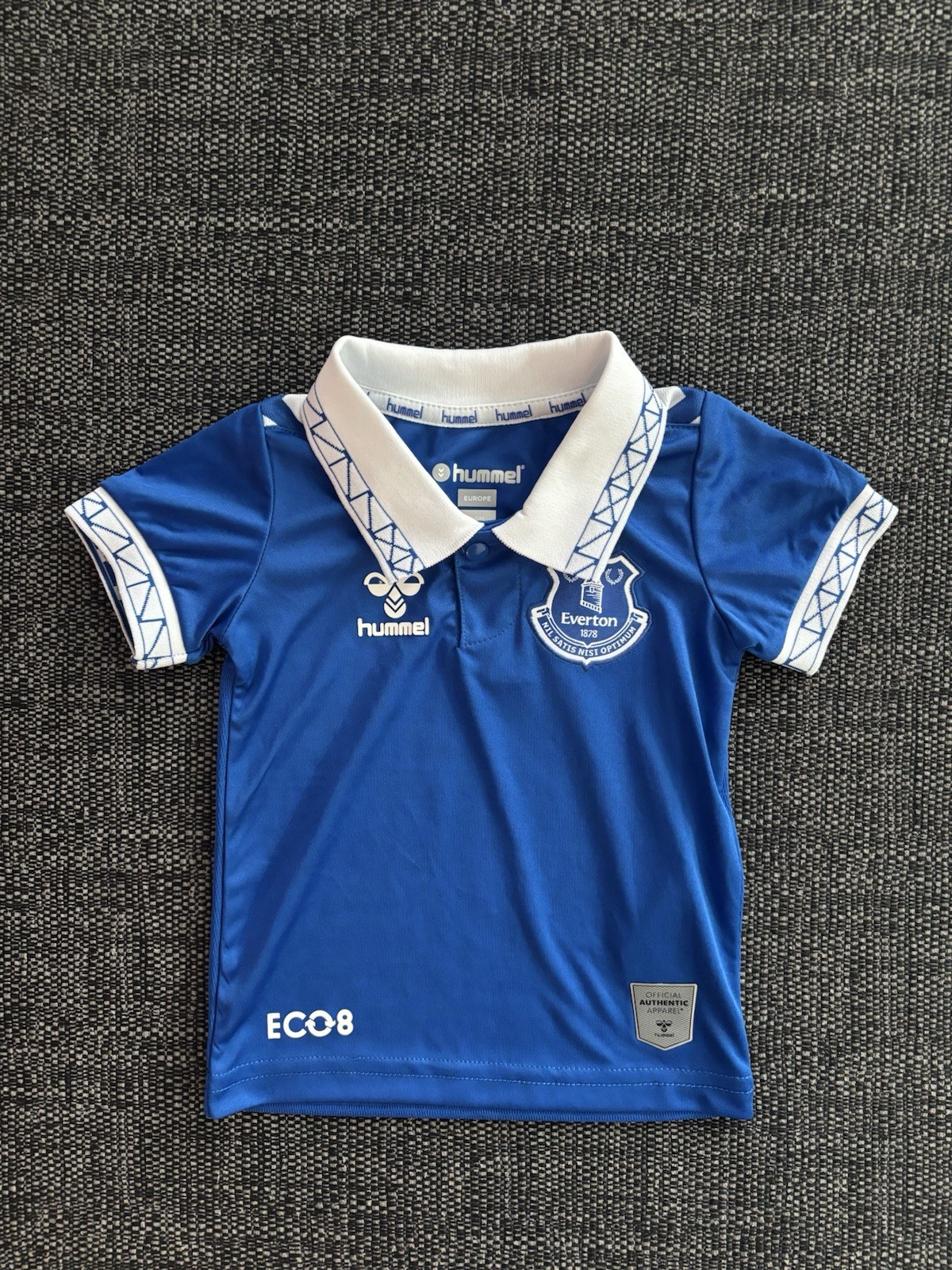 Everton Hummel 23/24 Home shirt kids Brand new without tags Size 0-6 Months