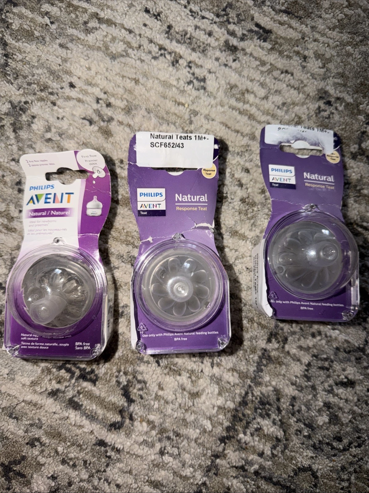 Philips Avent Natural Response Nipple Flow 3 1M+ 4 Ct. Baby Bottle