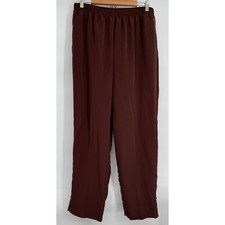 Graver Studio Brown Elastic Waist Straight Leg Pants Plus Sz 1X Made in USA