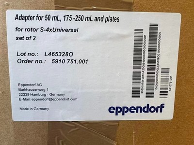 Eppendorf 5910751001 Adapter for 50ml, 175-250ml for S-4x Universal Large Rotor