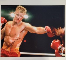 Dolph Lundgren signed Ivan Drago 16x20 photo Rocky autograph (B) ~ Beckett BAS