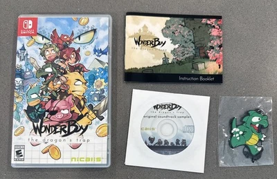 Wonder Boy: The Dragon's Trap (Nintendo Switch, 2018) Cd, Manual, Keychain - Photo 1/4