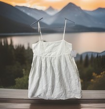 O'Neill • Hadia Lightweight Mini Double Gauze White Dress • Women’s Sz XS ~Read