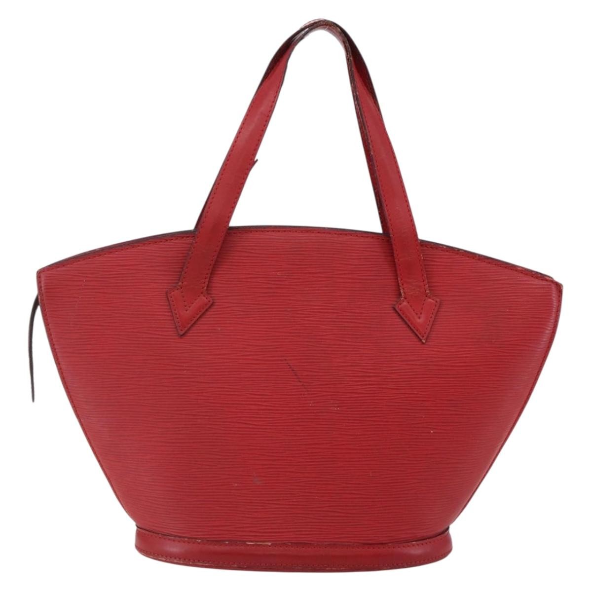 LOUIS VUITTON エピ バッグ LOUIS VUITTON Epi Saint Jacques Shoulder Bag Red M52277 LV Auth