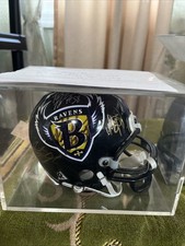 Baltimore Ravens mini helmet signed by hall of Famer Ray Lewis #52# 58#99#75