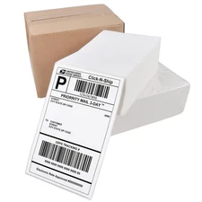 1000 4x6 Thermal Labels Fanfold, Direct Thermal Shipping Labels - Perforated ...