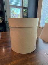 Lg Round/Cylinder Paper Mache Box Ready To Paint Craft Supply 9&rdquo; Tall