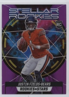 2021 Panini Rookies & Stars Stellar Purple 27/35 Justin Fields #SR-4 RC 8d3