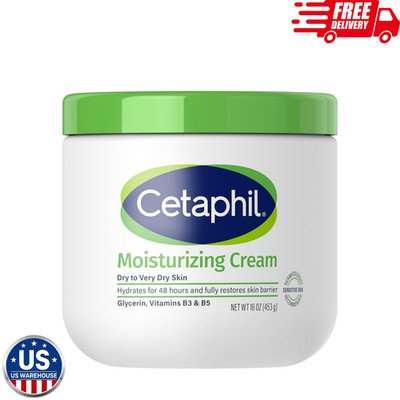 Cetaphil Face & Body Moisturizing Cream for Dry Skin, 16 Oz