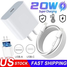 For iPhone 17e 16 15 14 13 Phone Charger Type C Charging Block Power Adapter Lot