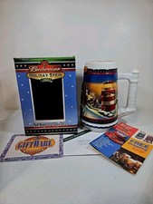 2002 Budweiser Holiday Lighthouse Stein Beer Mug Guiding The Way Home Christmas