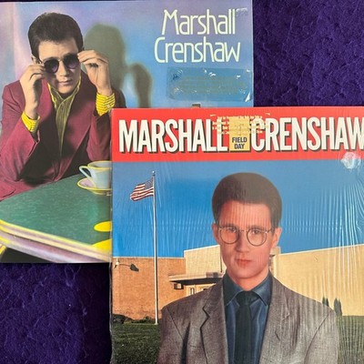 2x EX+ Lot STERLING ~ Promo MARSHALL CRENSHAW Self Tilted / Field Day SHRINK 2LP