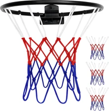 3 Pack Mini Basketball Net 8 Loop Replacement for 8"-10.25" Hoops Indoor Outdoor