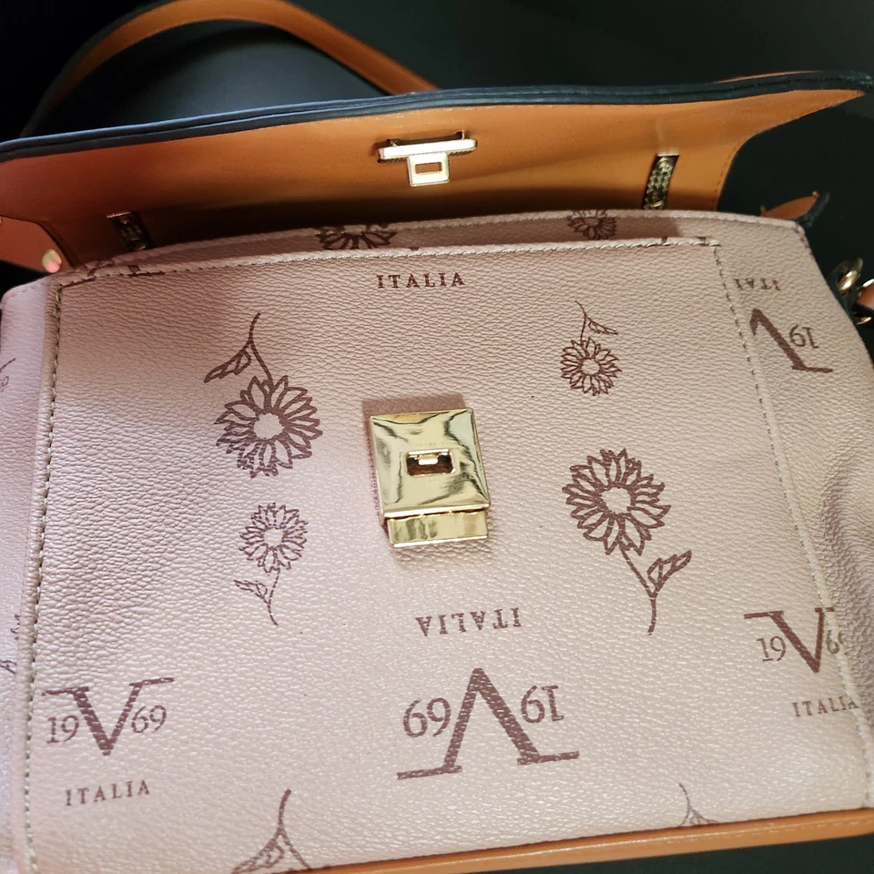 Vintage Versace 19v69 Italia Satchel Crossbody Bag with Detachable Strap - Image 3 of 4