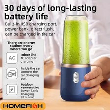 Personal Blender for Shakes and Smoothies Portable Fruit Juicer USB Rechargeable