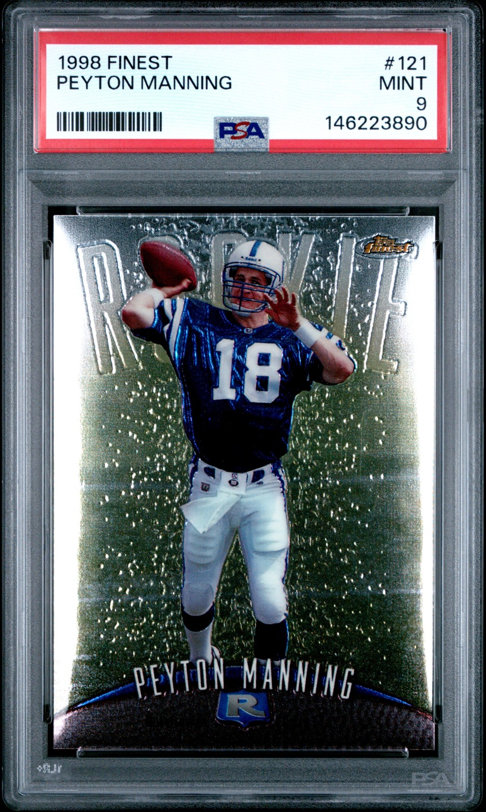 1998 FINEST #121 PEYTON MANNING PSA 9