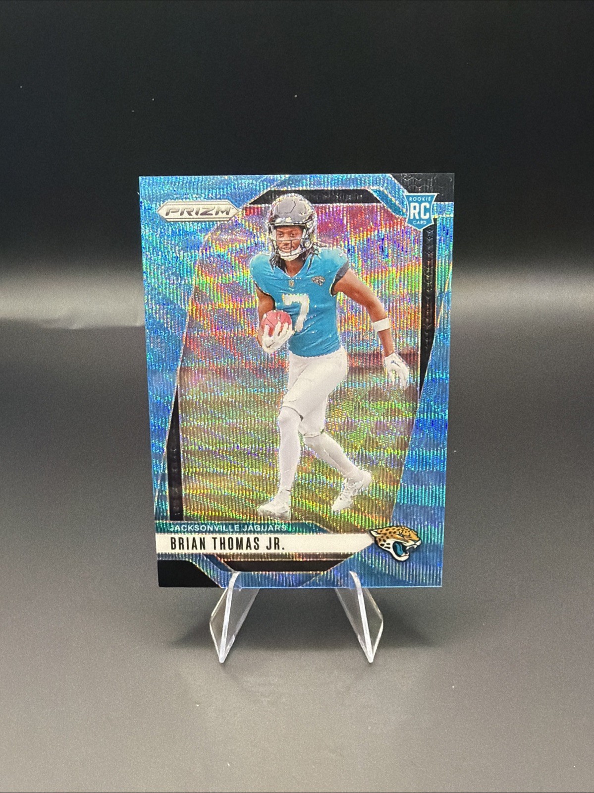 Brian Thomas Jr 2024 Panini Prizm Rookie Blue Wave Prizm #/230 Color Match #314