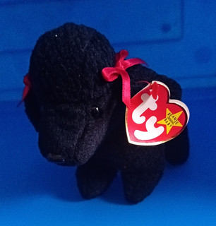 Ty Beanie Babies "Gigi" Black Dog Plush Beanie Soft Toy Retired